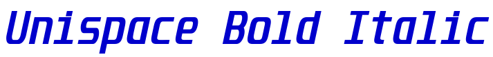 Unispace Bold Italic шрифт